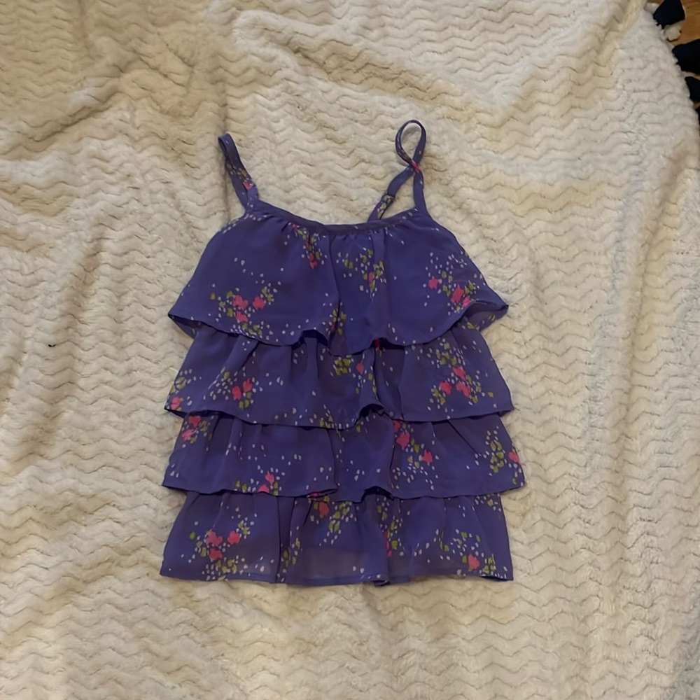 Purple with designs, Floy/roughly tank top spaghetti strap